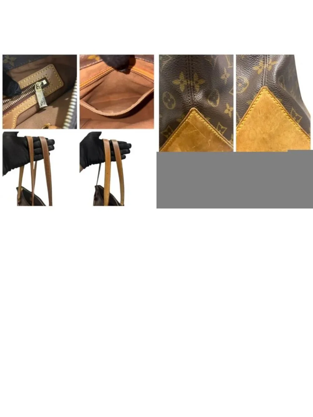 Louis Vuitton Monogram Cabas Piano Brown Leather Tote Bag
